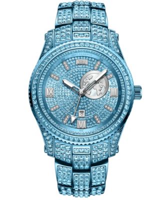 Women's Reserve Jet Crystal Diamond (0.115 ct. t.w.) Swiss Multifunction Blue Stainless Steel Watch, 46mm