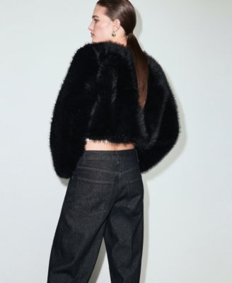 Women's Faux-Fur Cropped Jacket