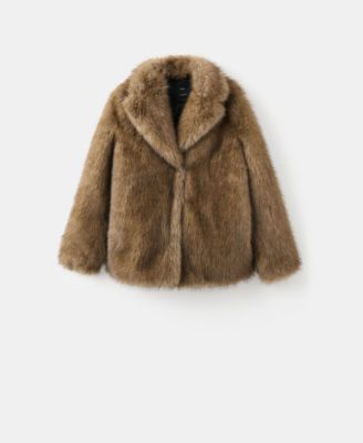 Women's Lapels Faux-Fur Coat
