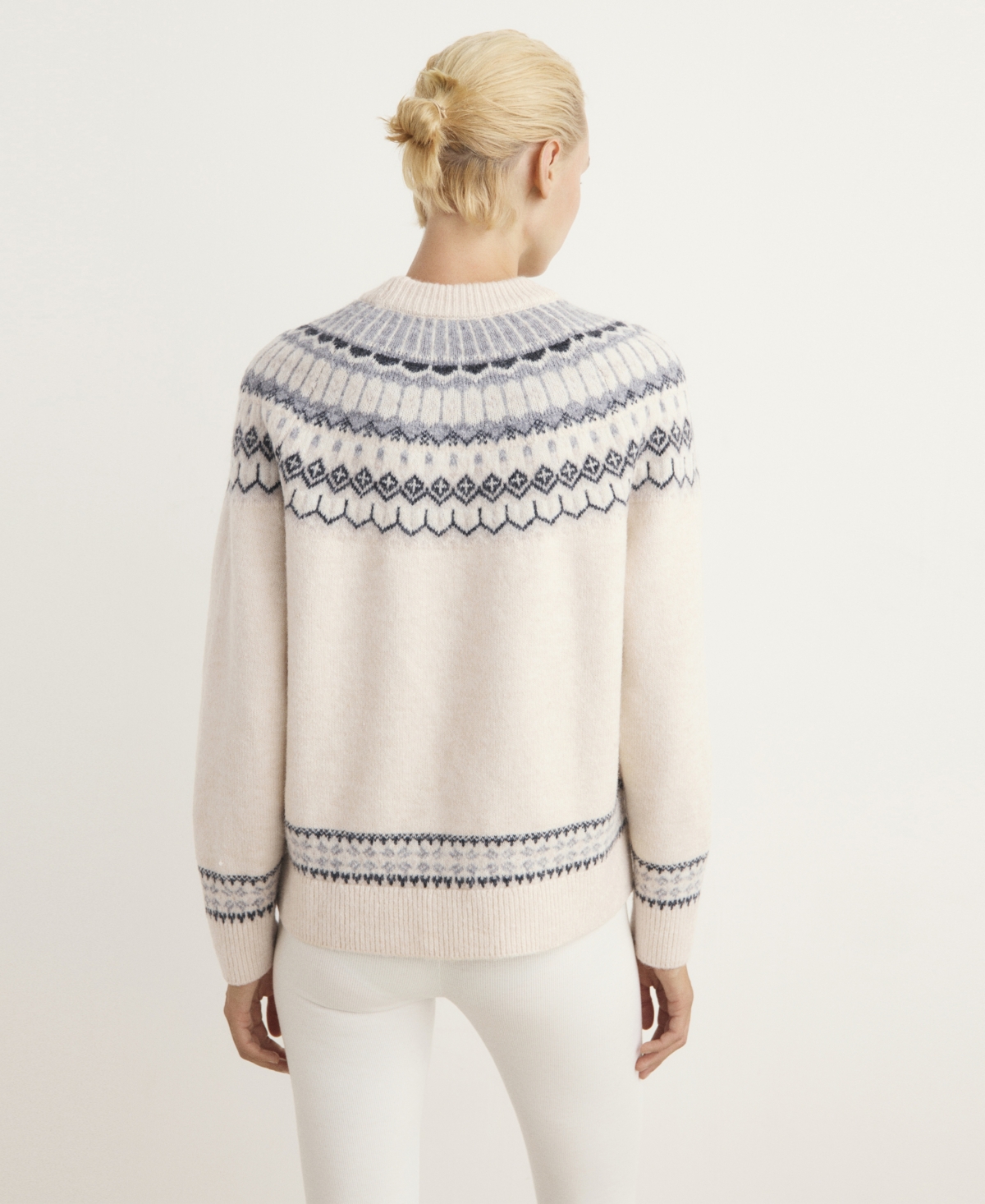 Mango Women's Round Neck Jacquard Pajama