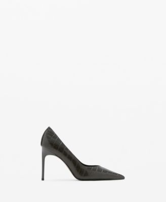 Women's Croc-Effect Heeled Shoes