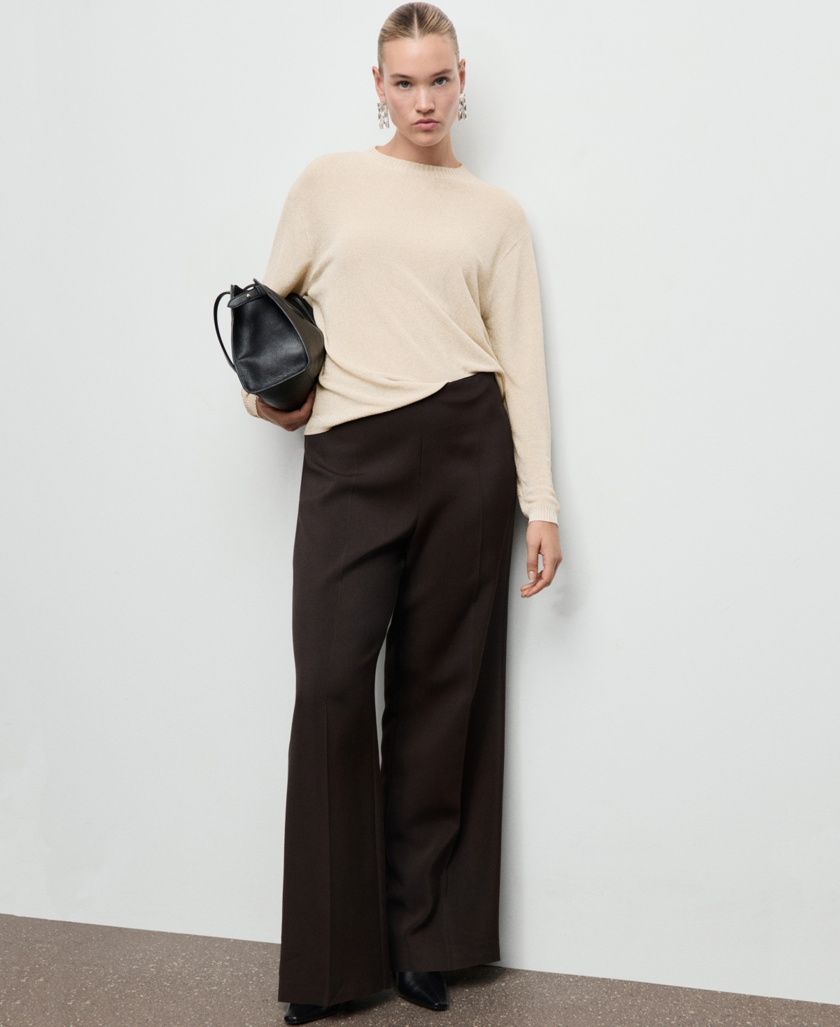 Mango Women's Fine-Knit Lurex Sweater