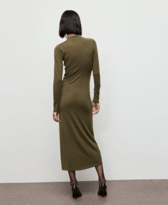 Women's Perkins-Neck Knitted Dress