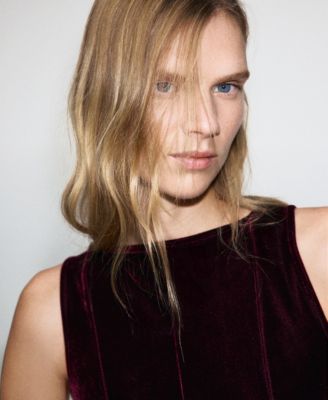 Women's Velvet Seams Dress