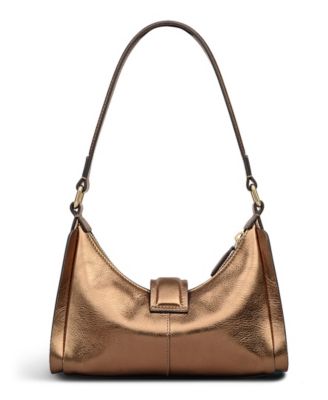 Sloane Mews Metallic Small Ziptop Shoulder Bag