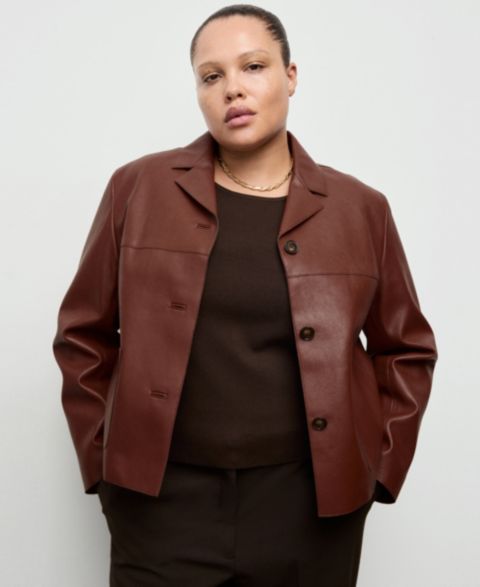 Женские куртки MANGO Pockets Faux-Leather Jacket