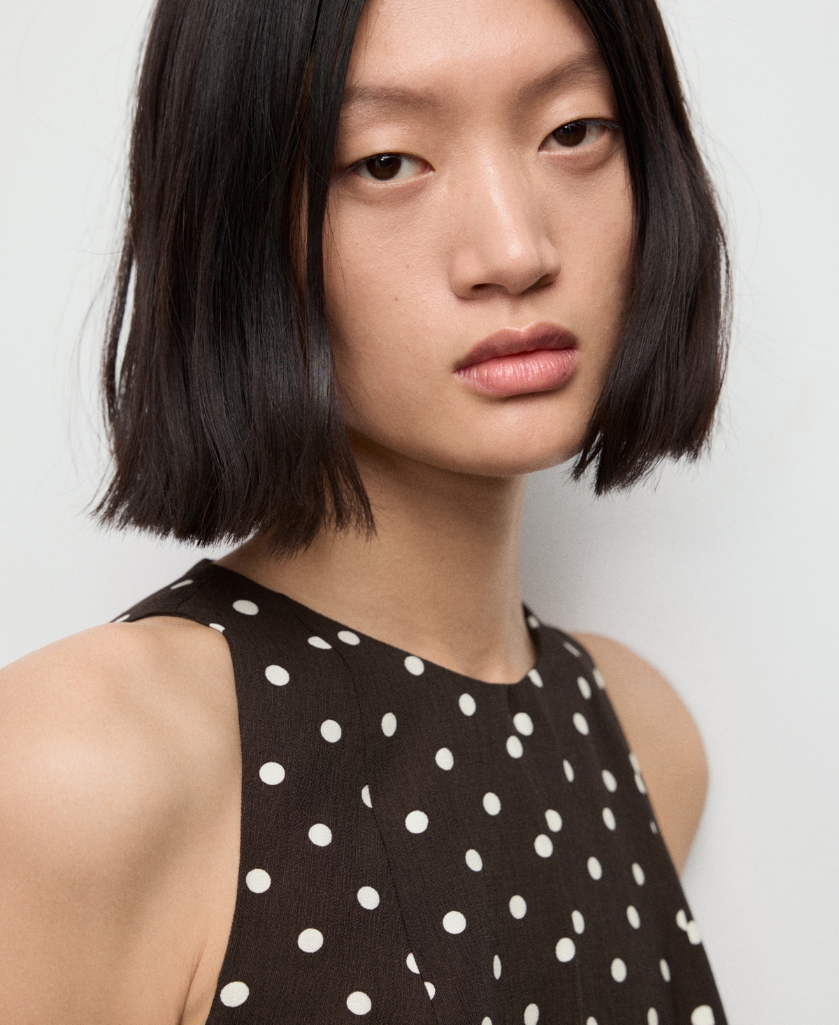 Mango Women's A-Line Polka-Dot Dress