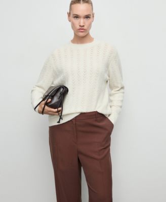 Women's Cable-Knit Lurex Sweater