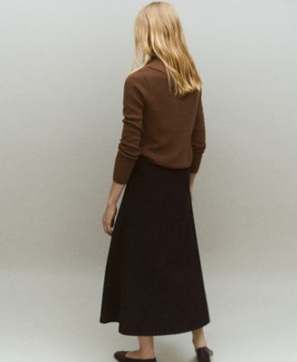 Women's Asymmetrical Neck And Buttons Sweater