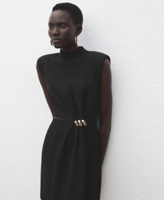 Women's Metal Embellishment Cut-Out Dress