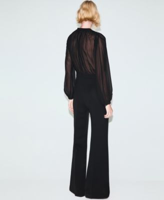 Women's V-Neck Combined Jumpsuit