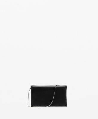 MANGO - Women's Leather Chain Shoulder Bag