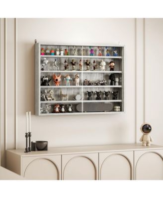5-Tier Display Cabinet Glass Cabinet with 4 Adjustable Shelves,