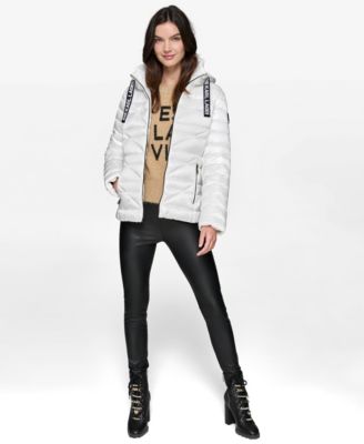 Women's Drawstring Puffer Coat