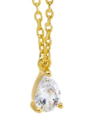 Dangling Teardrop Chain Front Back Stud Earrings