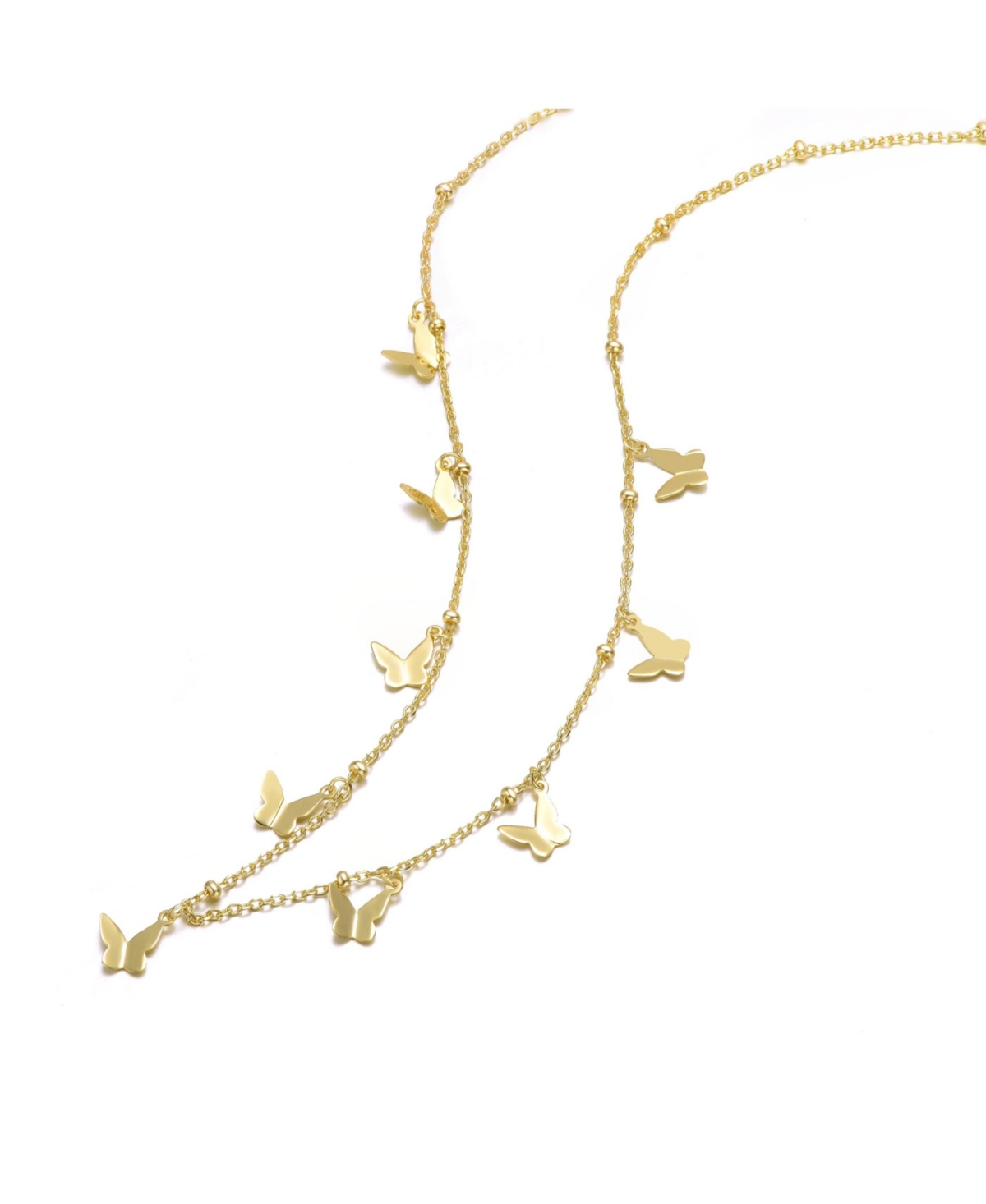 14K Gold Plated Butterfly Symphony Necklace