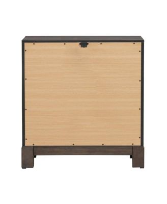 Modern Edge Bedroom Nightstand w/ Charging Station USB-A USB-C - Caffe