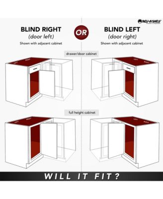 33" Lazy Susan Half-Moon Polymer Two-Tier Blind Cabinet 6882-33-11-570