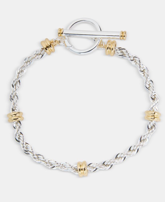 Lauren Ralph Lauren Two-Tone Rope Link Toggle Bracelet