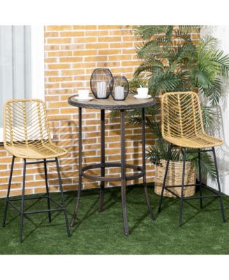 Modern Rat Bar Stools Set of 2 for Kitchen Seating