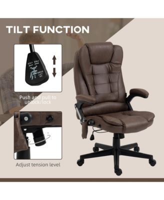 6 Point Vibrating Massage Office Chair with Lumbar Heat