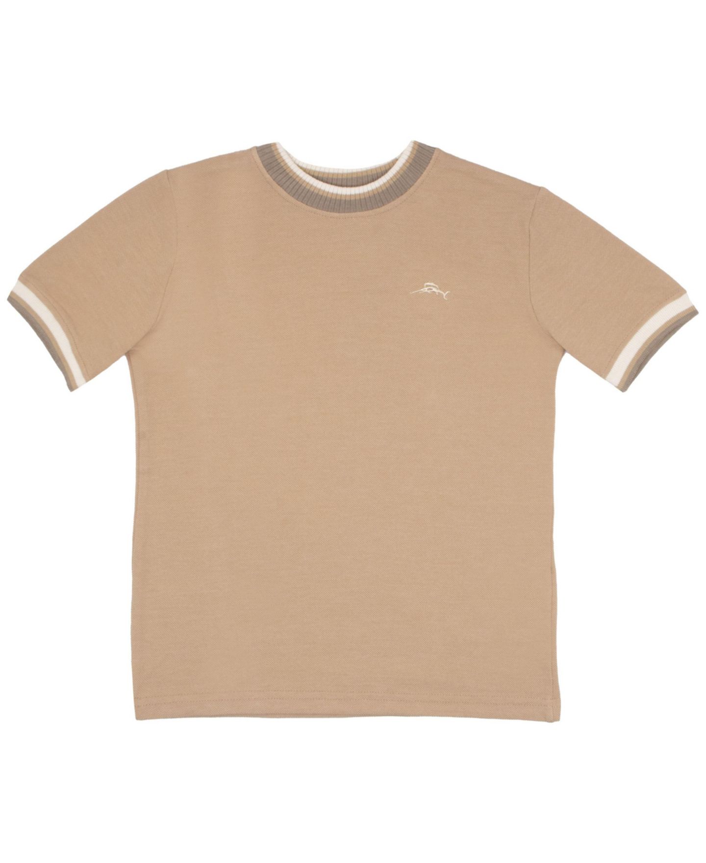 Футболки Tommy Bahama 3 Piece Crewneck Ringer Stylish T-Shirt Set для мальчиков, цвет: Синий / Рыжевато-коричневый — фото 4