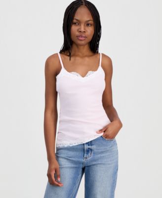 Juniors' Lace Trim Cami