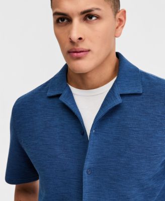 Men's Michael Textured Short-Sleeve Camp Shirt