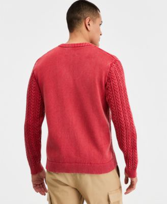 Men's Cotton Fisherman Cable-Knit Sweater