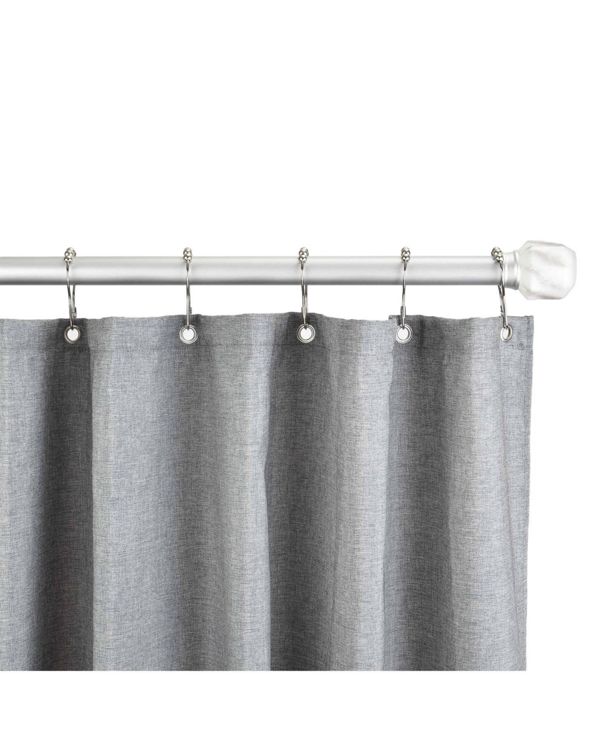 Cameo Adjustable Shower Curtain Rod 42" -72", Spring tension Stainless Steel Telescoping Rod, Heavy Duty, Rust Resistant
