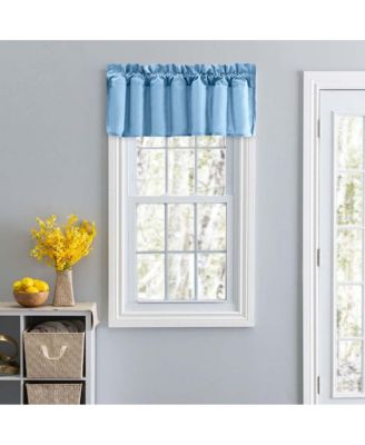 Ellis Stacey 3" Rod Pocket High Quality Fabric Solid Color Window Lined Filler Valance 42"x13" Slate