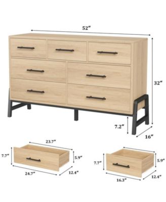 7 Dresser for Bedroom, Freestanding 52" Wide Drawer Dresser