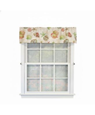 100% Cotton High Quality Beachbound Tailored Window Valance with 1.5" Rod Pocket 50" W X 12" L Multi