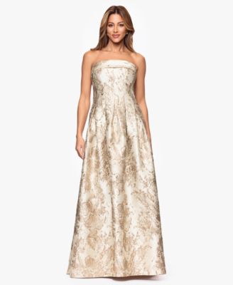 Women's Brocade Strapless Ball Gown