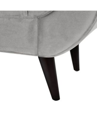 64 Inch Tufted Velvet Entryway Bench, Upholstered Bedroom Bench with Bolster Pillows & Wood Legs-The Pop Home