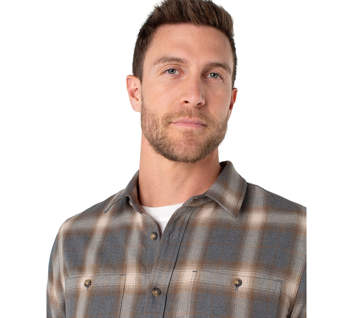 Liverpool Los Angeles Men's Long-Sleeve Double Pocket Button-Up Shirt