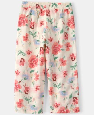Girls' Toddler 2T-5T Floral Print Pants