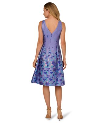 Women's Border Jacquard Boat Neck Dress