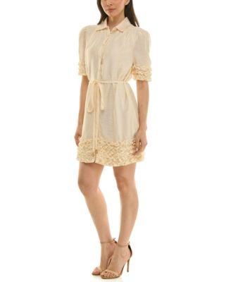 Women's Ruffle Detail Shirt Dress