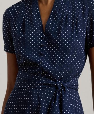 Women's Polka-Dot Belted Dress