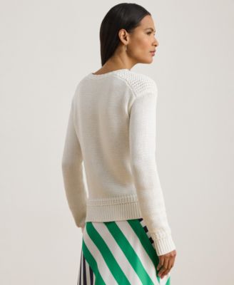Women's Crew Neck Stitch Detailing Sweater