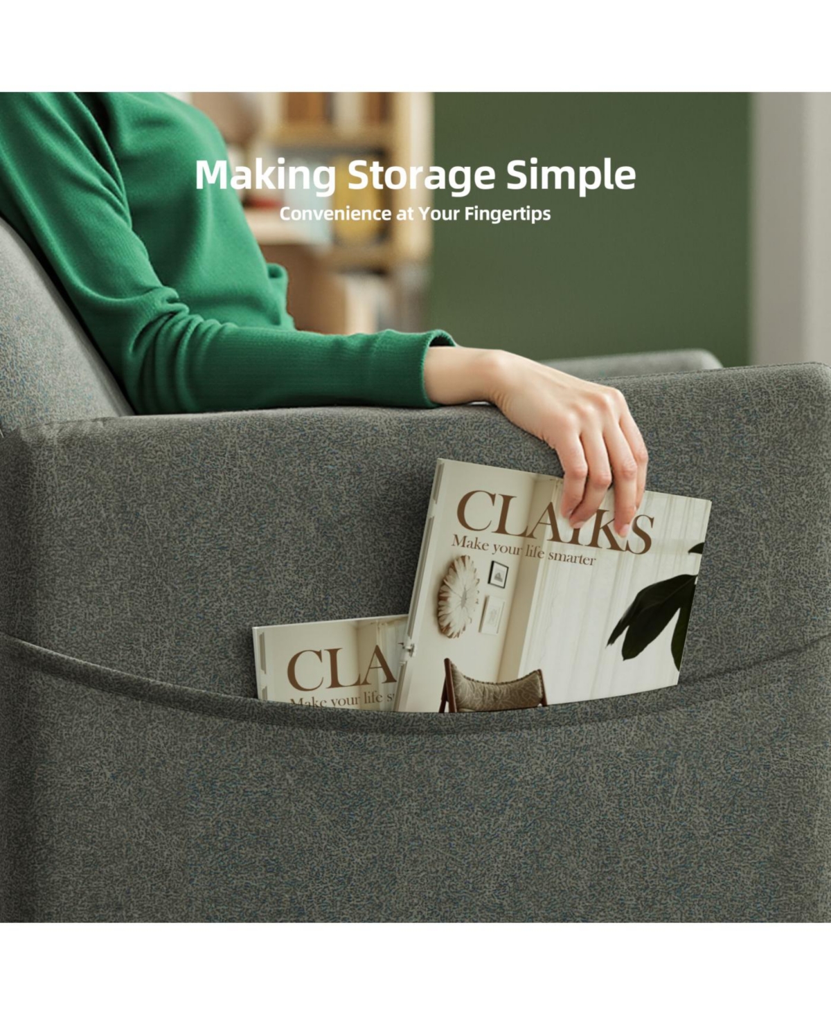 Streamdale Furniture No-Tool Convertible Sofa Bed with Memory Foam - Grey