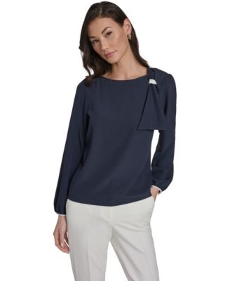Women's Long-Sleeve Side Tie Top