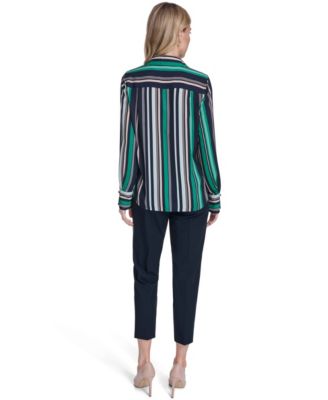 Women's Striped Popover Top