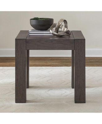 Cascade Falls Living Room Square End Table - Satin Espresso