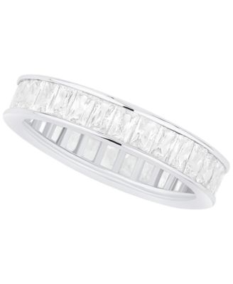Cubic Zirconia Silver Plated Band Ring, Macy's Exclusive