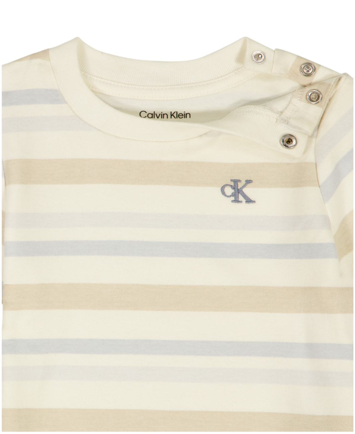 Calvin Klein Baby Boys' Striped Bodysuit and Overall, 2-Piece Set