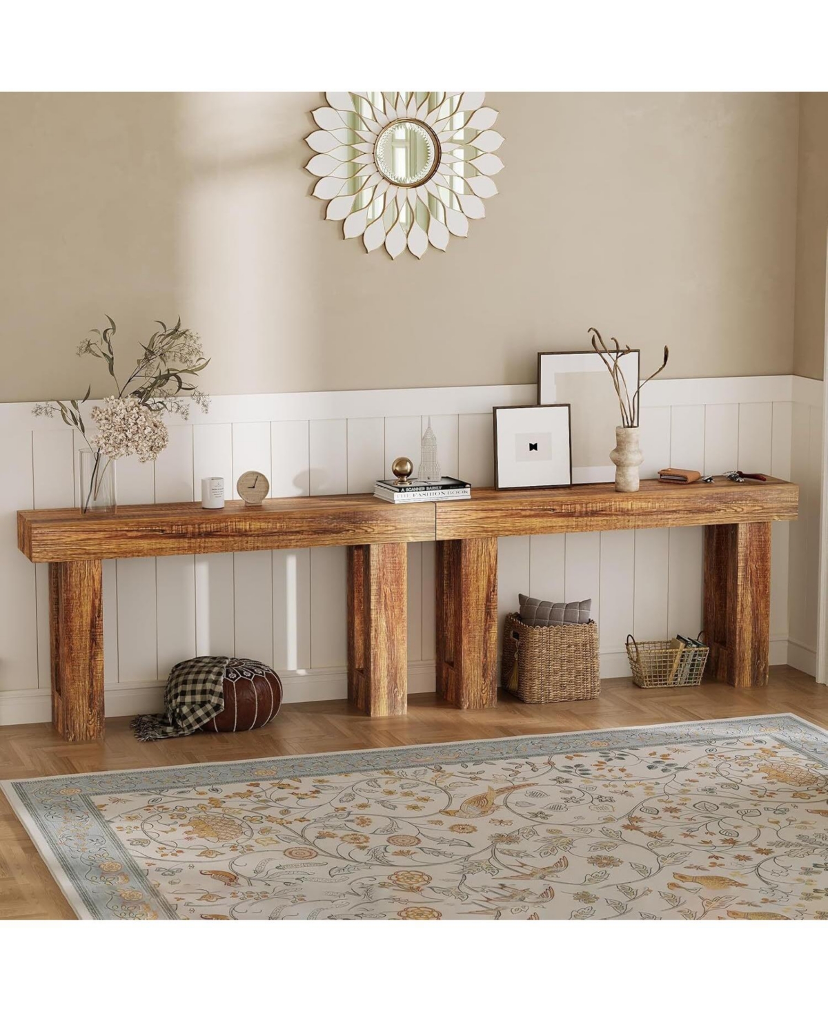 gaomon 63"ches Long Console Table for Entryway, Narrow Sofa Table for Hallway, Behind Couch Wooden Entry Table, Accent Table