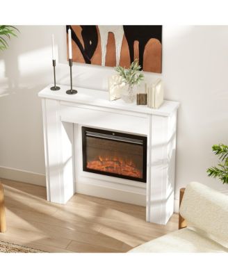Modern Fireplace Mantel, Fireplace Surround with Leg,