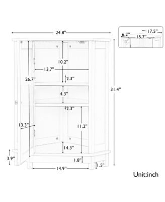 Grey Storage Cabinet with Adjustable Shelves Modern Design
